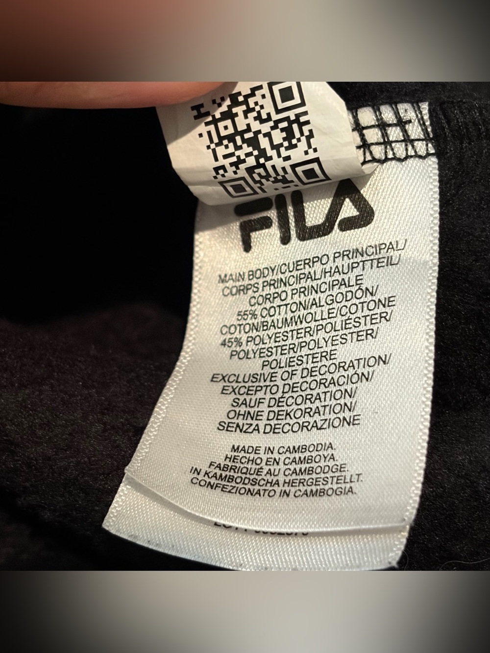 Fila Women’s Small Black Dress Hoodie Long Sleeve Kangaroo Pocket Drawstring View 5